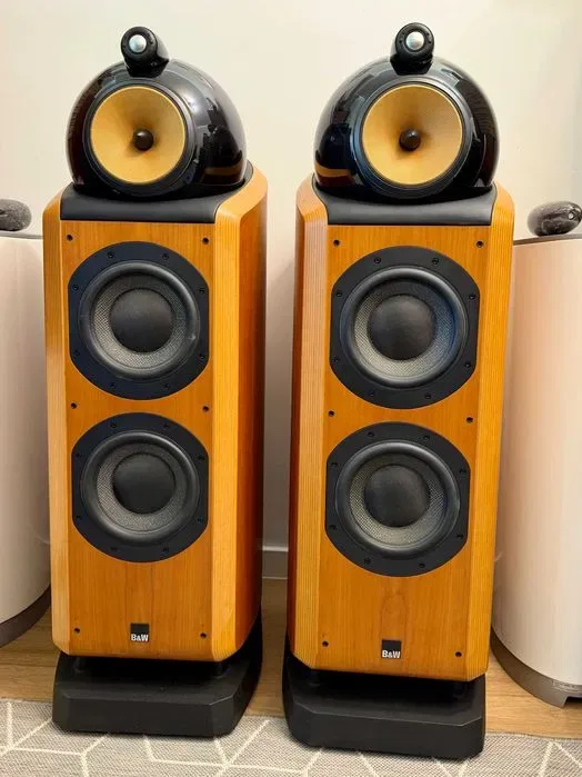 Bowers & Wilkins 802D — та самая, с которой началась эпоха Diamond ℹ️ фирменный жёлтый кевларовый среднечастотник | Cherrywood, идеал, коробки — фото 2