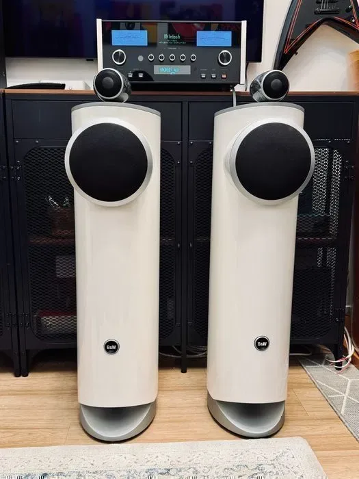 Bowers & Wilkins Signature Diamond 40th — лимитка 1000 пар на весь мир ℹ️ алмазный твитер, мрамор Grigio Carnico, дизайн Kenneth Grange | Англия — фото 2