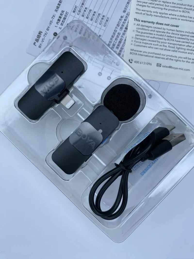 BOYA BY-V1 — новий бездротовий петличний мікрофон для IPhone/Android (Type-C / Lightning) для відео, блогів, стрімів +Гарантія — фото 2