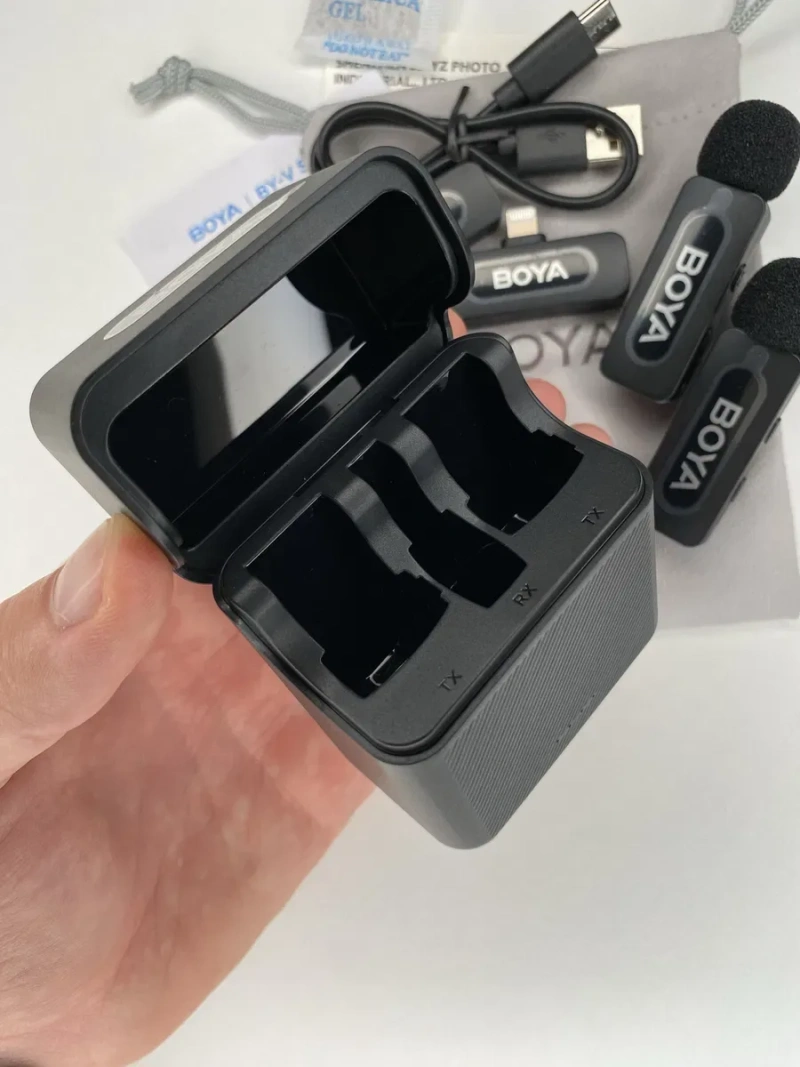 BOYA BY-V30 COMBO — бездротовий петличний мікрофон для IPhone/Android +кейс для відео, блогів, стрімів +Гарантія — фото 4