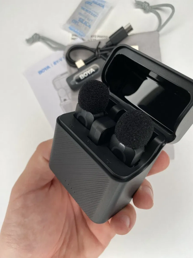 BOYA BY-V30 COMBO — бездротовий петличний мікрофон для IPhone/Android +кейс для відео, блогів, стрімів +Гарантія — фото 5