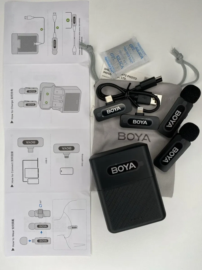 BOYA BY-V30 COMBO — бездротовий петличний мікрофон для IPhone/Android +кейс для відео, блогів, стрімів +Гарантія — фото 6