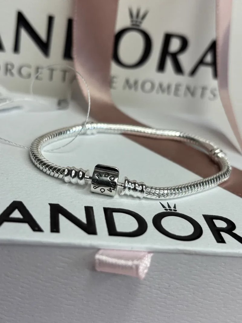 Браслет Pandora S925 + шарм у подарунок, кулькова застібка — фото 2