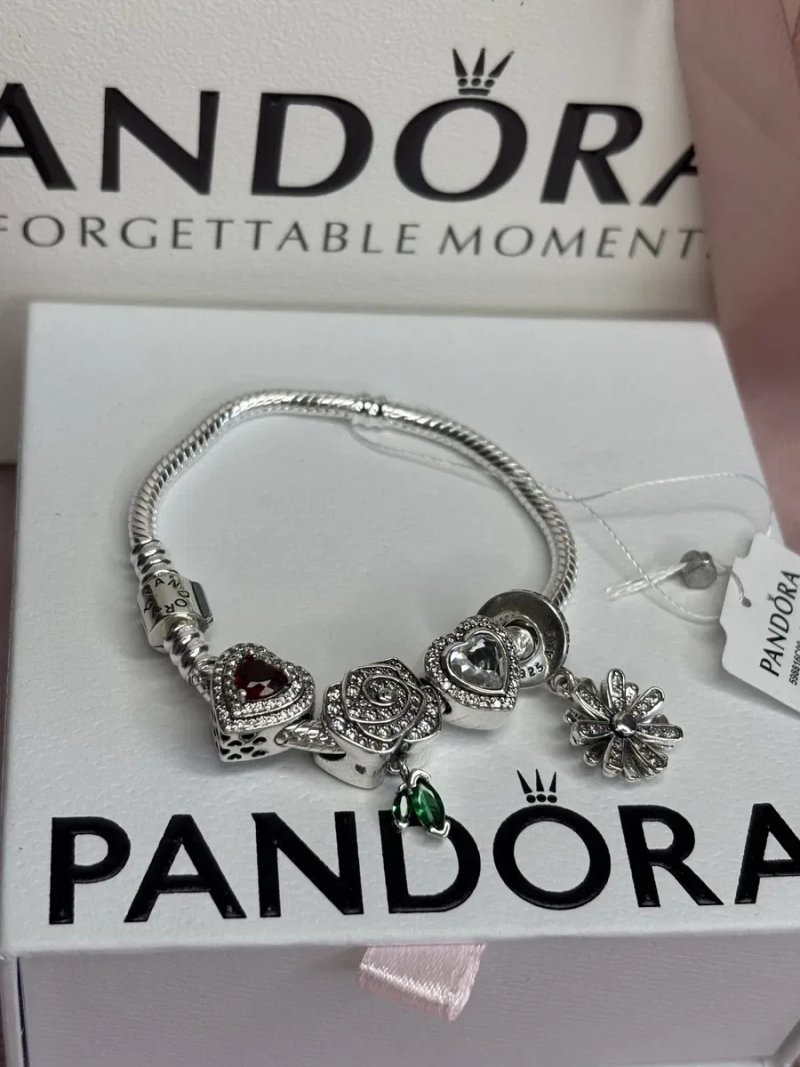 Браслет Pandora S925 + шарм у подарунок, кулькова застібка — фото 3