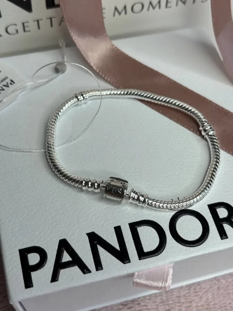 Браслет Pandora S925 + шарм у подарунок, кулькова застібка — фото 5