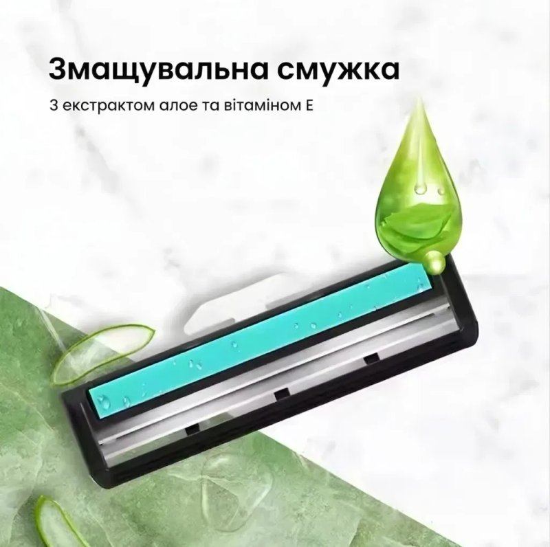 Бритва (станок) Gillette Vector Plus / Касети леза Slalom Plus 6 шт - 100% оригінал — фото 7