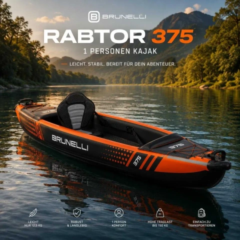 BRUNELLI 375 RAPTOR 100% Дропстіч 1 місце КАЯК Kayak Molveno байдарка SUP САП дошка 2 шари слоя доска надувна Aqua Marina Tomahawk AIR C K AquaMarina