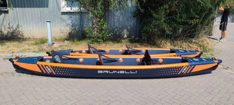 BRUNELLI 490 RAPTOR 100% Дропстіч 3 місця КАЯК Kayak Molveno байдарка SUP САП дошка 2 шари слоя доска надувна Aqua Marina Tomahawk AIR C K AquaMarina — фото 5