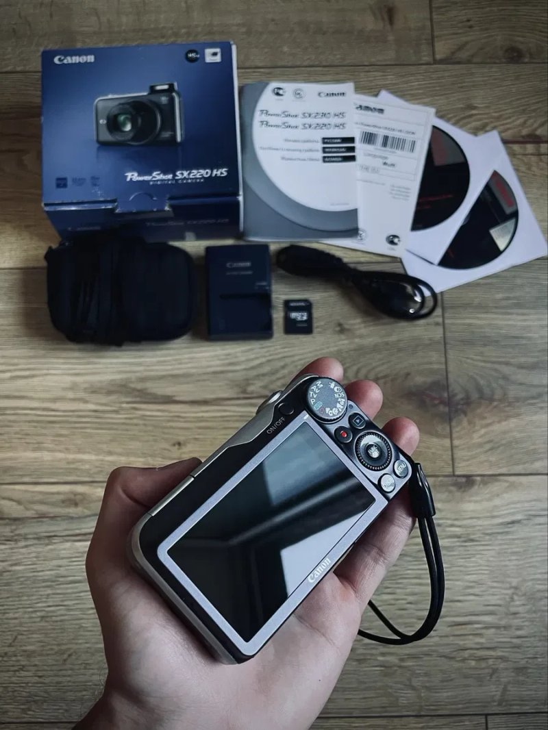 Canon PowerShot SX220 HS ПОВНИЙ КОМПЛЕКТ Цифровий Вінтажний Фотоапарат Мильниця Y2K — фото 2