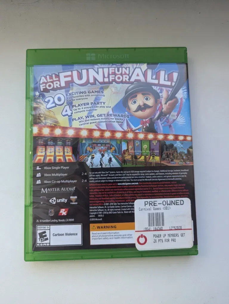 Carnival Games ігри игры диски на Xbox one series x s — фото 2