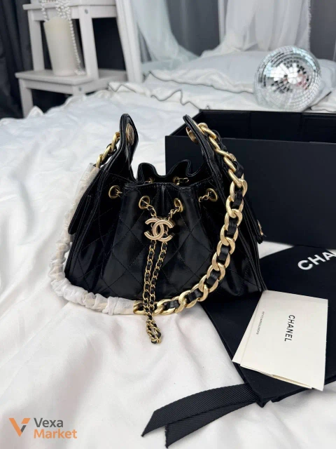 Chanel 25 Small Handbag Black Lambskin Gold Hardware