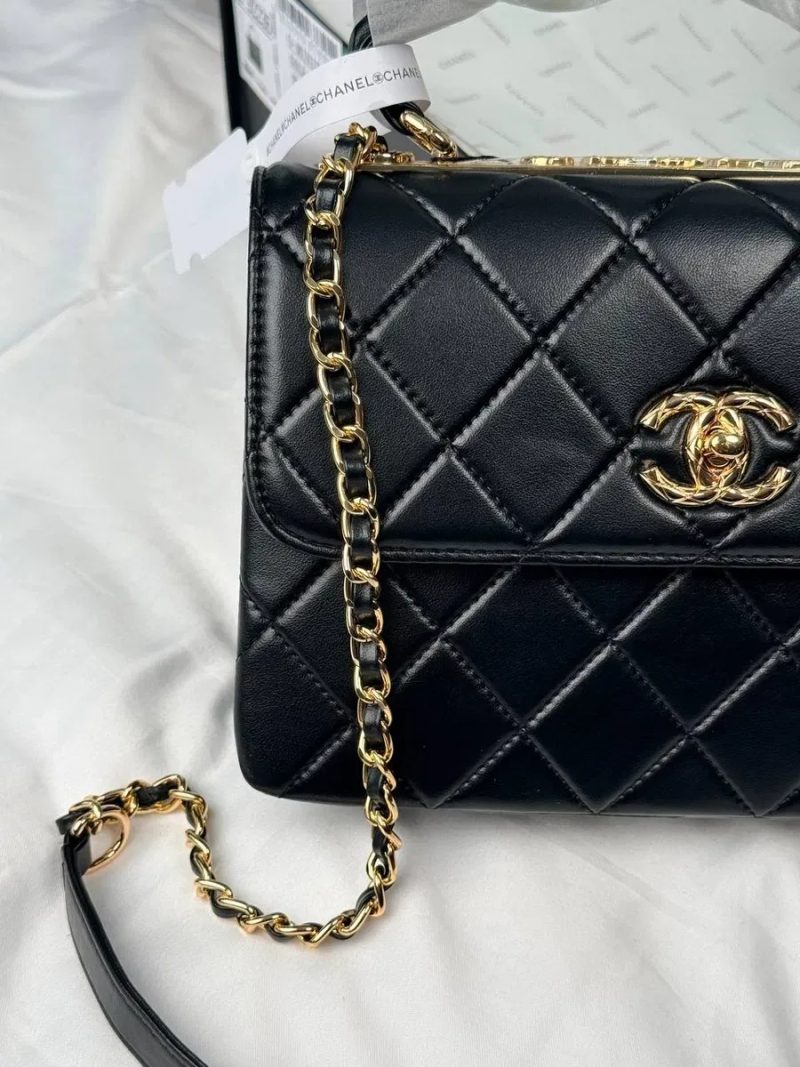 Chanel Coco Handle Black with Gold Hardware / жіноча сумочка / сумка Шанель — фото 2