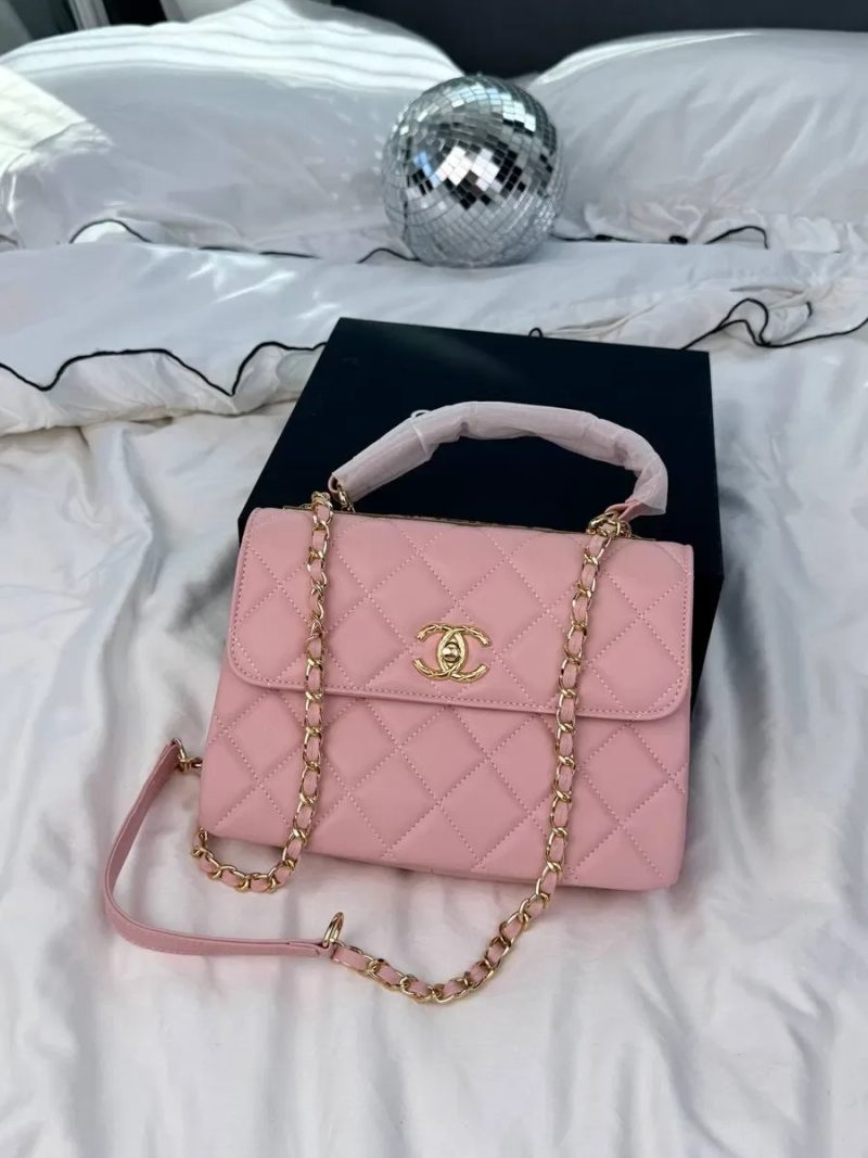 Chanel Coco Handle Pink with Gold Hardware / женская сумочка Шанель — фото 2