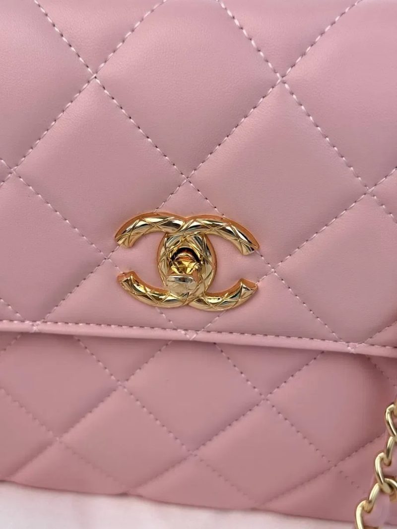 Chanel Coco Handle Pink with Gold Hardware / женская сумочка Шанель — фото 7