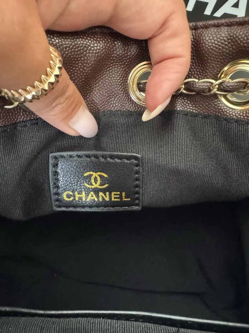 Chanel hobo lux 25 шоколад люкс якість пакування, живі фото,відео — фото 5
