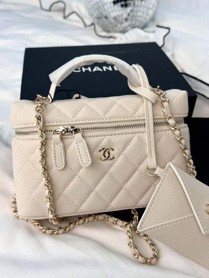 Chanel Vanity Case Ivory premium / Chanel Vanity / жіноча сумочка / сумка шанель — фото 2