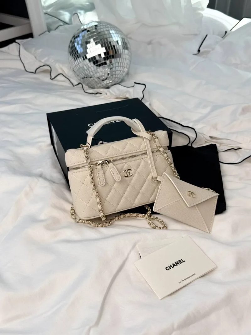 Chanel Vanity Case Ivory premium / Chanel Vanity / жіноча сумочка / сумка шанель — фото 3