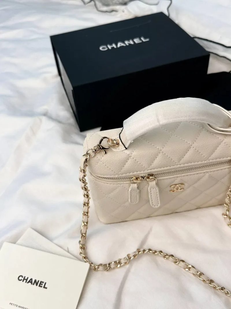 Chanel Vanity Case Ivory premium / Chanel Vanity / жіноча сумочка / сумка шанель — фото 7