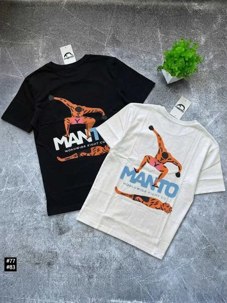 Черная / Белая | Новая Футболка MANTO Gloves | Большой Принт МАНТО Перчатки | XS S M L XL XXL — фото 6