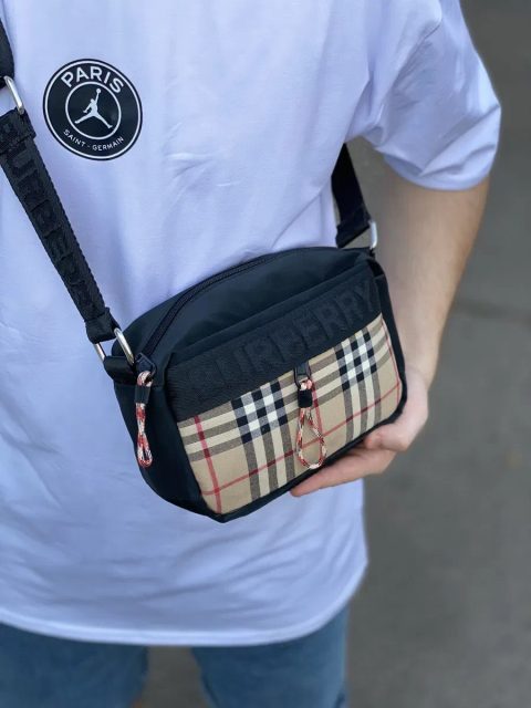 Чоловіча сумка Burberry мужская сумка барсетка мессенджер через плечо