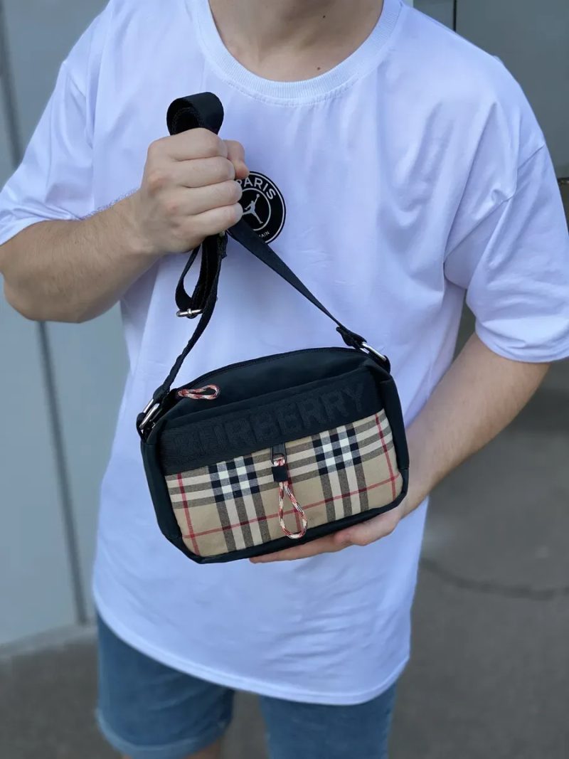 Чоловіча сумка Burberry мужская сумка барсетка мессенджер через плечо — фото 2