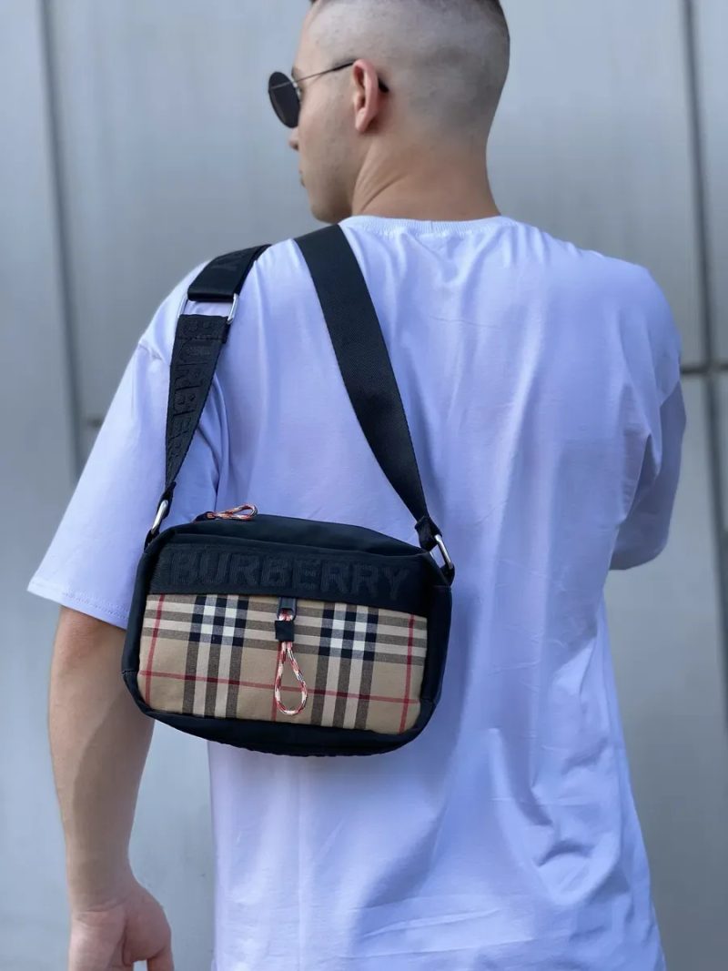 Чоловіча сумка Burberry мужская сумка барсетка мессенджер через плечо — фото 3