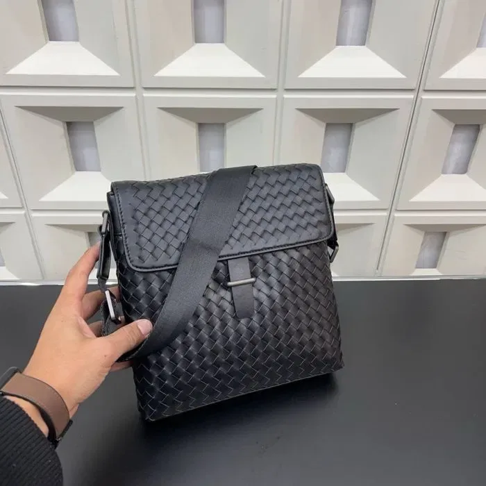 Чоловіча сумка з натуральної шкіри bottega veneta сумка мужская кожа — фото 7