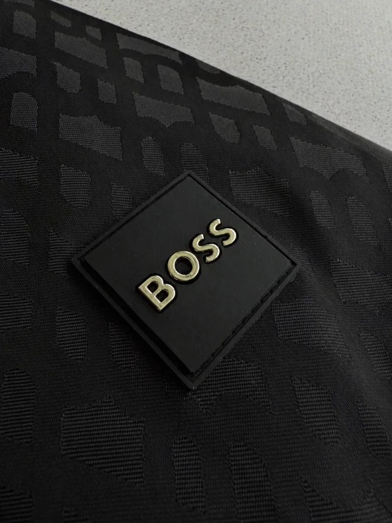 Чоловіча вітровка BOSS чорна демісезон, куртка БОСС осінь — фото 5