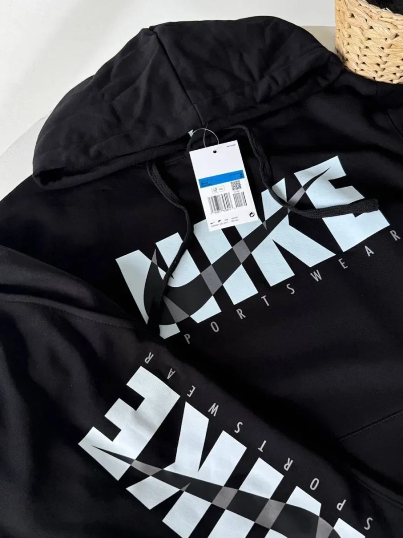 Чоловіче худі Nike Sportswear/ кофта найк чорна тепла/ мужское худи — фото 3