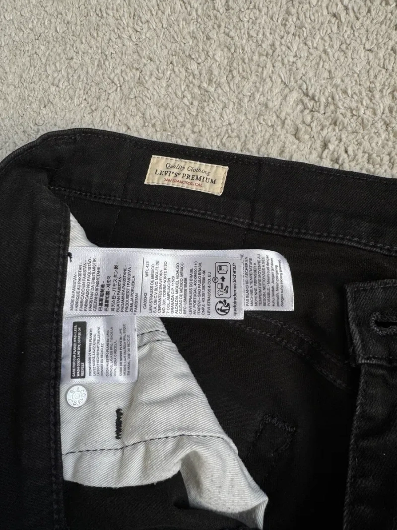 Чоловічі чорні джинси Levi’s — фото 7