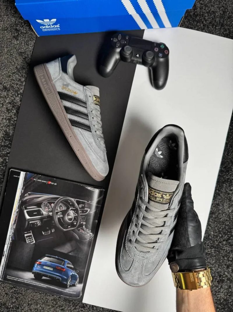 Чоловічі кросівки адідас Adidas Handball Spezial M Grey Black [41-45] — фото 2