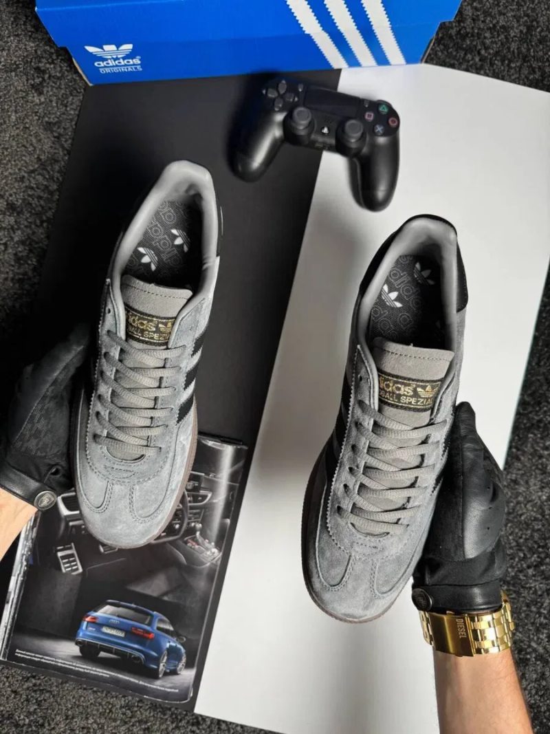 Чоловічі кросівки адідас Adidas Handball Spezial M Grey Black [41-45] — фото 7