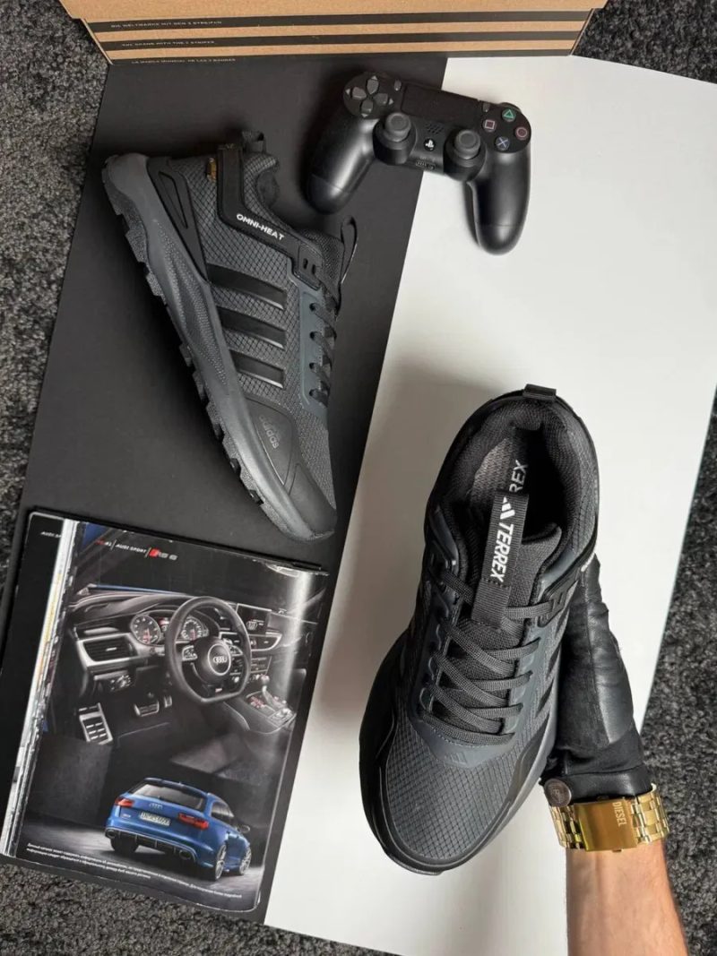 Чоловічі кросівки адідас Adidas Terrex GTX Dark Grey Black [41-46] — фото 2