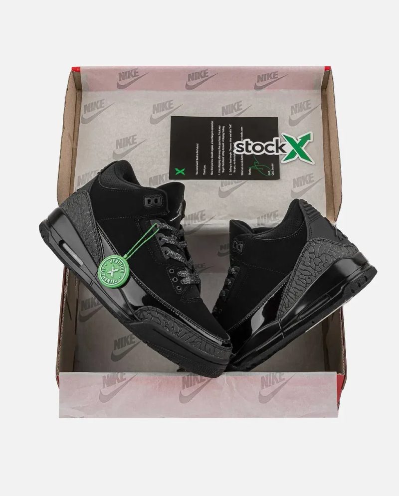 Чоловічі кросівки Nike Air Jordan 3 'Black Cat' Розміри 40-45 — фото 2