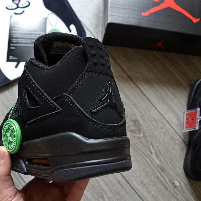Чоловічі кросівки Nike Air Jordan 4 "Black Cat Premium" Розміри 40-45 — фото 5