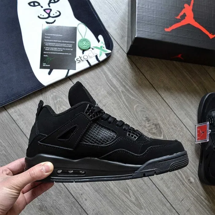 Чоловічі кросівки Nike Air Jordan 4 "Black Cat Premium" Розміри 40-45 — фото 7