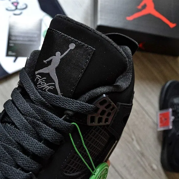 Чоловічі кросівки Nike Air Jordan 4 "Black Cat Premium" Розміри 40-45 — фото 8