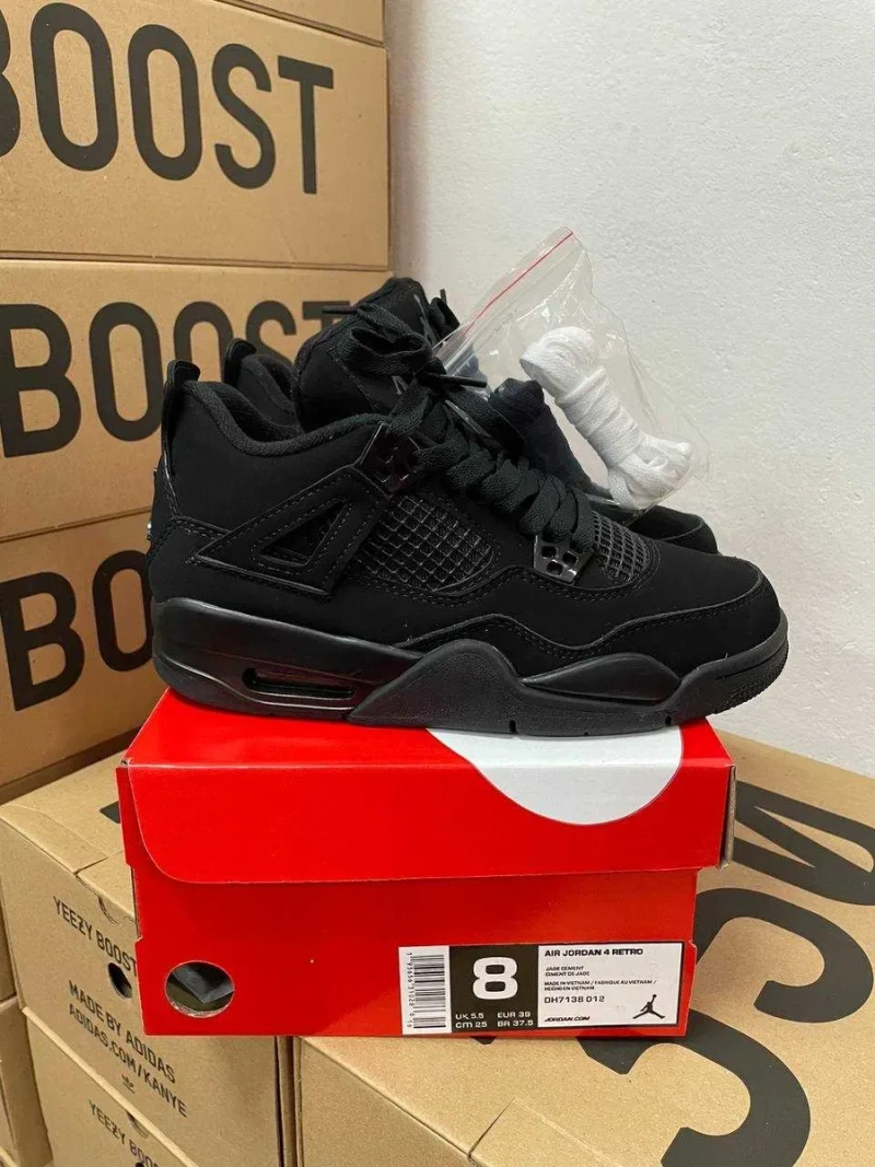 Чоловічі кросівки Nike Air Jordan 4 Retro Black Cat "#DJR12" Розміри 40-45 — фото 2
