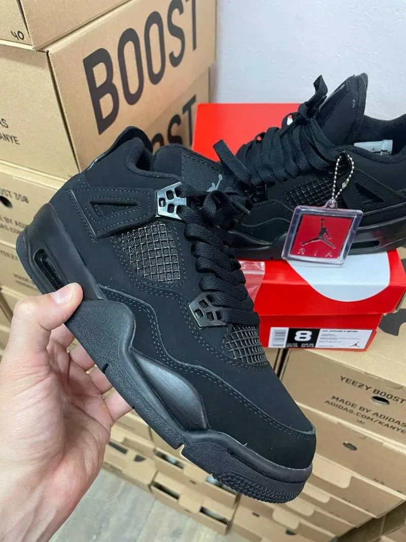 Чоловічі кросівки Nike Air Jordan 4 Retro Black Cat "#DJR12" Розміри 40-45 — фото 4