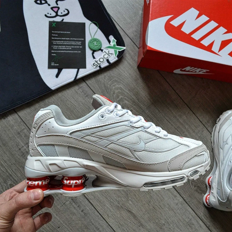 Чоловічі кросівки Nike x Supreme Shox Ride 2 SP "White" Розміри 40-45 — фото 6