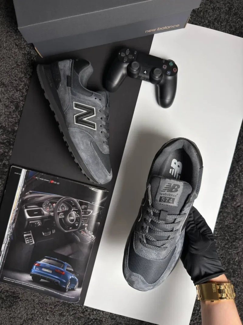 Чоловічі кросівки нью беланс New Balance 574 GTX M Grey Black [41-46] — фото 2