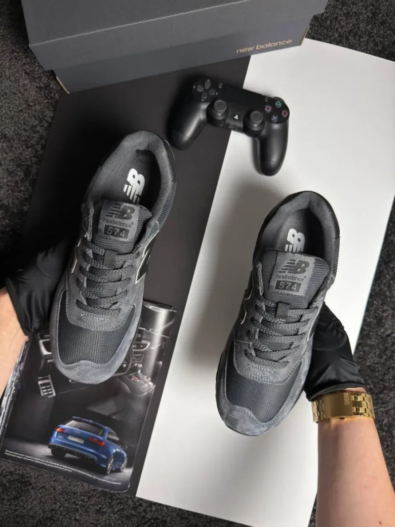 Чоловічі кросівки нью беланс New Balance 574 GTX M Grey Black [41-46] — фото 7