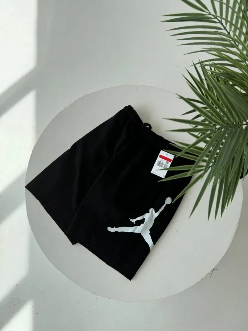 Чоловічі шорти Jordan big logo чорні / шорти джордан без флісу на літо