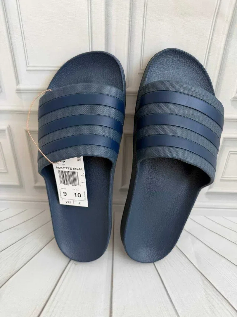 Чоловічі сині слайди шльопанці Adidas Adilette Aqua сині — фото 5