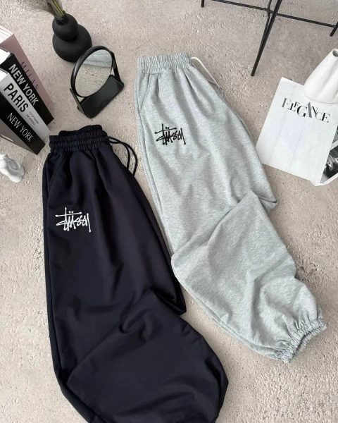 Чоловічі—Жіночі штани Stussy /Стасси /Стуси Oversize з вишитим лого