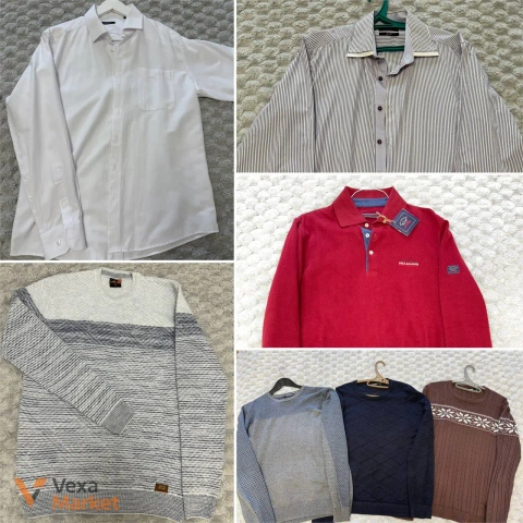 Чоловічий одяг L-XL (сорочки, светри, поло)