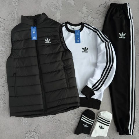 Чоловічий спортивний костюм адідас [3в1] Adidas [XS,S,M,L,XL,XXL,XXXL] + шкарпетки в подарунок!