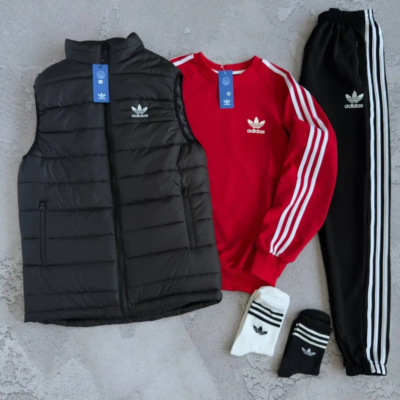 Чоловічий спортивний костюм адідас [3в1] Adidas [XS,S,M,L,XL,XXL,XXXL] + шкарпетки в подарунок! — фото 3