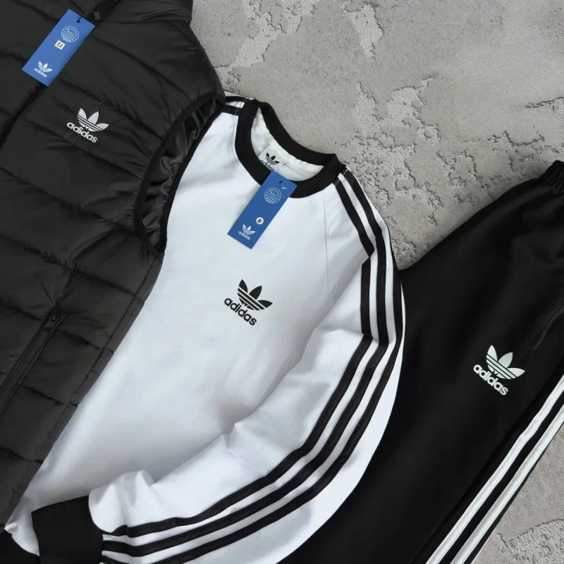 Чоловічий спортивний костюм адідас [3в1] Adidas [XS,S,M,L,XL,XXL,XXXL] + шкарпетки в подарунок! — фото 4