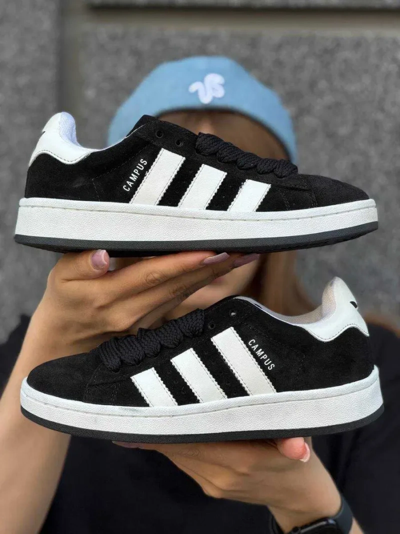Чорні Кампуси Жіночі кросівки Adidas Campus 00s Black чорні кеди НАЛОЖКА — фото 2